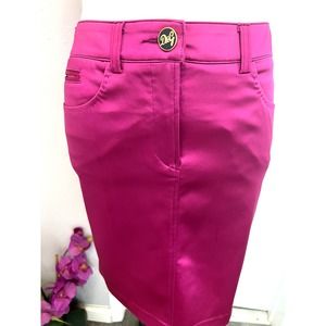 D&G Dolce & Gabbana Fuchsia pink knee length skirt Sz 38 xs Y2K